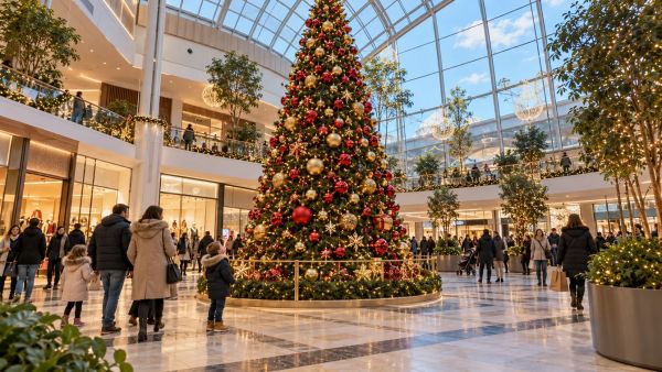Découvrez les meilleurs décors de Noël en centre commercial