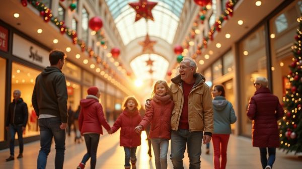 Noël en centre commercial : les décors qui attirent les familles