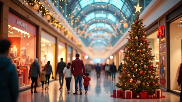 Noël en centre commercial : les décors qui attirent les familles