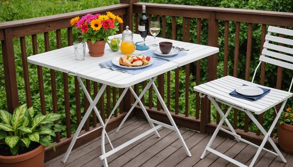 Table pliante balcon : pratique et compacte pour petits espaces